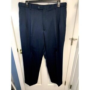 Zandello Men's Blue Pinstripe Suit Pants Size 42 L